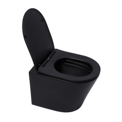 Pack WC bâti-support + WC suspendu sans bride Swiss Aqua Technologies avec abattant SoftClose + plaque (ROSTBRWR01-FR)