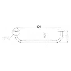Poignée longueur 40 cm, chrome (MAD400CR)