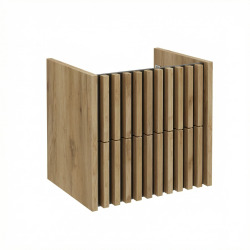 Delano 60x56x45 cm meuble de salle de bain mural sous lavabo, chêne mat (DELANO60ZDBU)