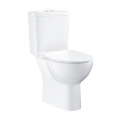 Bau Ceramic ensemble WC à poser complet sans bride avec abattant ultra-fin SoftClose, blanc (39904000)