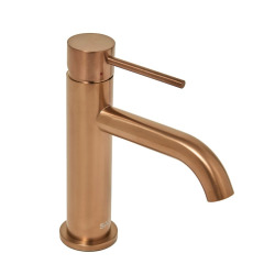 Aurum mitigeur de lavabo 16,5 cm, à levier, sans vidage, or rose brossé (SATBAUR271BRG)