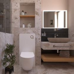 Glass bâti-support pour WC suspendu, hauteur 100,3 cm, double chasse 3/6 L, blanc (SATAMGW)