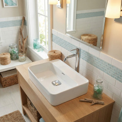 Strada II Lavabo 500 x 430 x 180 mm, sans trou de robinetterie, avec trop plein, blanc brillant (E239801)