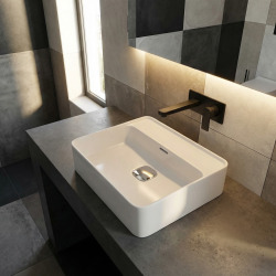 Strada II Lavabo 500 x 430 x 180 mm, sans trou de robinetterie, avec trop plein, blanc brillant (E239801)