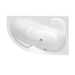 160 x 100 cm Fortuna Plus baignoire d'angle orientation droite en acrylique, sans pieds, blanc (FO1600PPLUS)