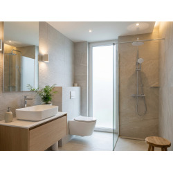 Cuvette suspendue sans bride et fixations invisibles + abattant frein de chute (SATrimless)