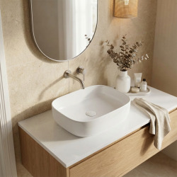 PixL 49,5 x 37 x 13,5 cm vasque à poser Infinitio, sans trop-plein, blanc (CEPX4937)