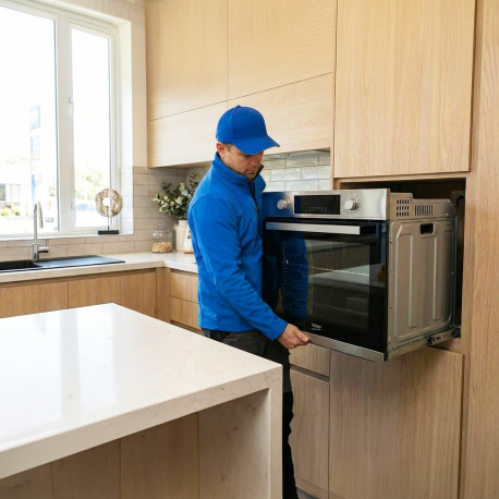 Installation d'un four encastrable