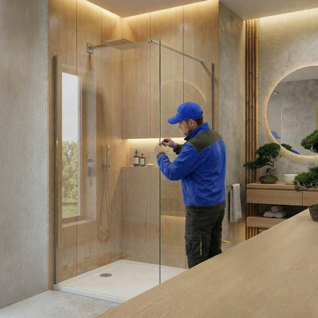 Installation d&rsquo;une paroi de douche seule