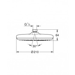 Tempesta 210 Douche de tête 1 jet (26408000)