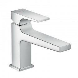 Hansgrohe Metropol 100 Mitigeur de lavabo CoolStart poignée manette bec long, bonde Push-Open chrome (32503000)
